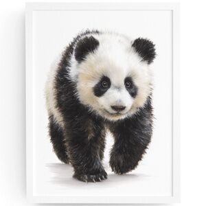 Watercolor Panda Bear Wall Art Print Poster Ilustration - Umframed